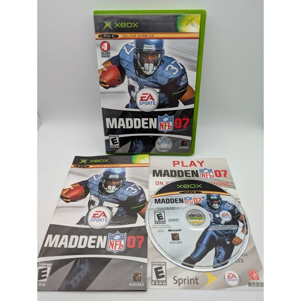 Madden NFL 07 (Microsoft Xbox, 2006) Complete W/ Insert Excellent Condition